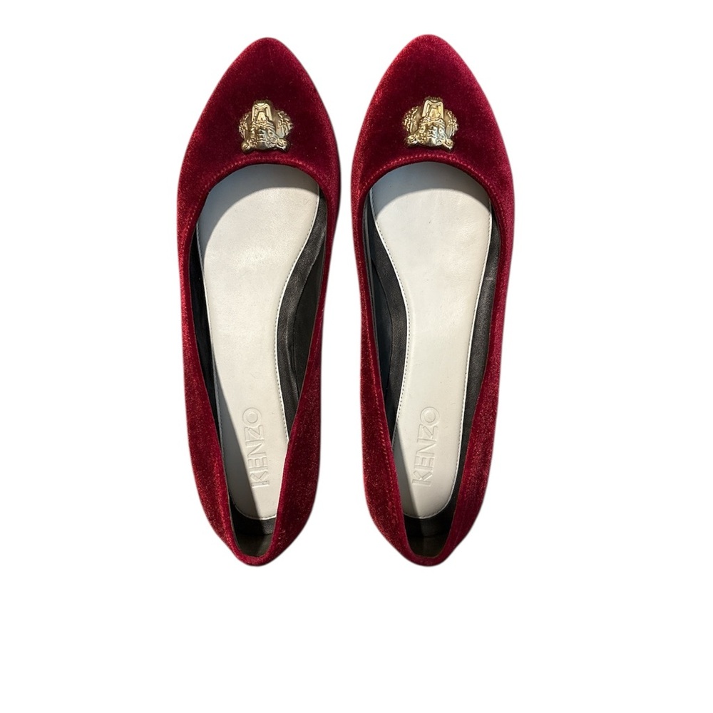 Kenzo Burgundy Velvet Women's flats